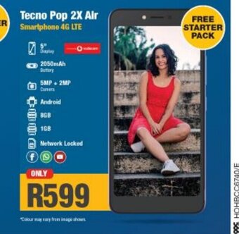 Checkers Tecno Pop 2X Air Smartphone 4G LTE offer