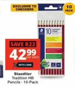 Checkers Staedtler Tradition HB Pencils offer