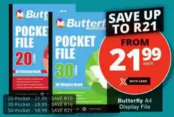 Checkers Butterfly A4 Display File offer