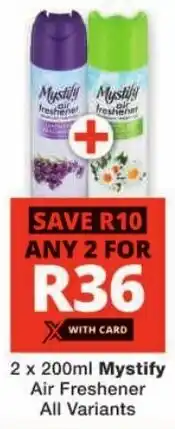 Checkers Mystify Air Freshener All Variants offer