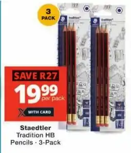 Checkers Staedtler Tradition HB Pencils offer