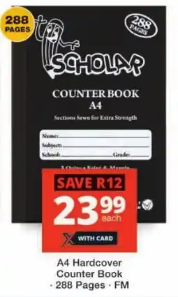 Checkers A4 Hardcover Counter Book offer