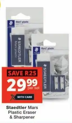 Checkers Staedtler Mars Plastic Eraser & Sharpener offer