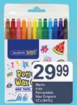 President Hyper Marlin Kids Retractable Wax Crayons offer