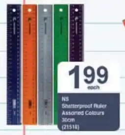 President Hyper NS Shatterproof Ruler Assorted Colours offer