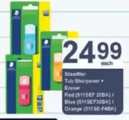 President Hyper Staedtler Tub Sharpener + Eraser offer