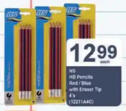 President Hyper NS HB Pencils Red/ Blue with Eraser Tip offer