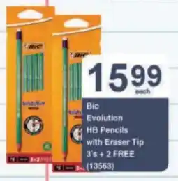 President Hyper Bic Evolution HB Pencils with Eraser Tip offer