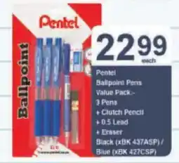 President Hyper Pentel Ballpoint Pens Value Pack offer