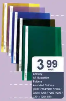 President Hyper Croxley A4 Quotation Folders Assorted Colours offer