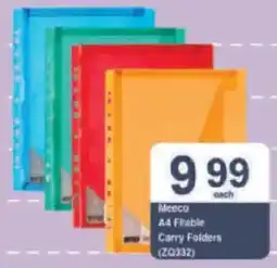 President Hyper Meeco A4 Filable Carry Folders offer