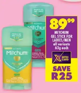 Mitchum gel stick for ladies/ men