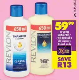 Shoprite Revlon shampoo/ conditioner offer