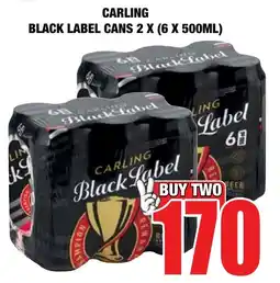 Boxer Liquors Carling black label cans offer
