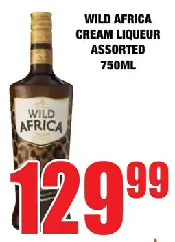 Boxer Liquors Wild africa cream liqueur assorted offer