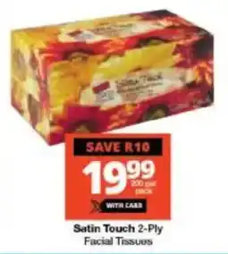 Checkers Satin Touch 2-Ply Facial Tissues offer