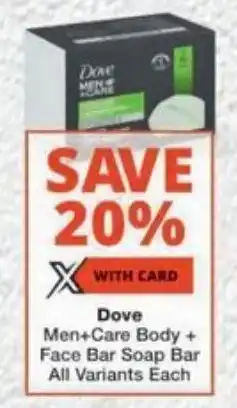 MediRite Dove Men+ Care Body + Face Bar Soap Bar offer