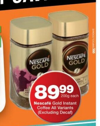 Checkers Nescafe Gold Instant Coffee All Variants offer