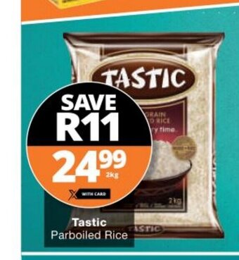 Checkers Tastic Parboiled Rice 2kg offer