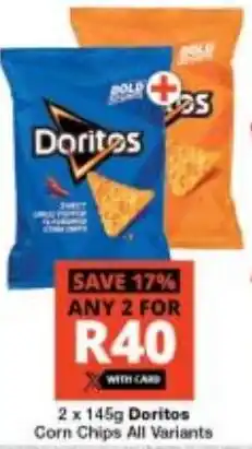 Checkers Doritos Corn Chips All Variants offer