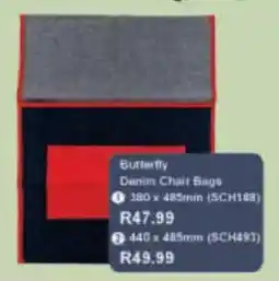 President Hyper Butterfly Denim Chair Bags offer