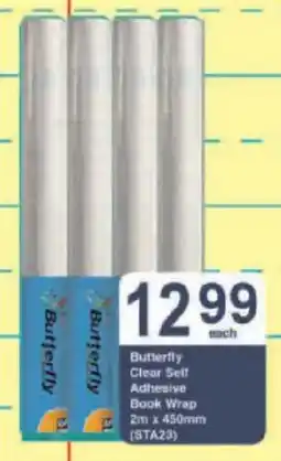 President Hyper Butterfly Clear Self Adhesive Book Wrap offer