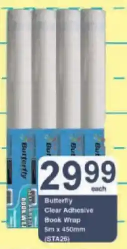 President Hyper Butterfly Clear Adhesive Book Wrap offer