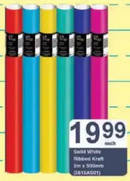 President Hyper Solid White Ribbed Kraft offer