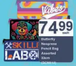 President Hyper Butterfly Neoprene Pencil Bag Assorted offer