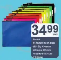 President Hyper Meeco A4 Nylon Book Bag with Zip Closure offer