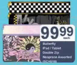 President Hyper Butterfly iPad/ Tablet Double Zip Neoprene Assorted offer