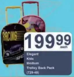 President Hyper Elegant Kids Medium Trolley Back Pack offer