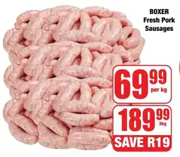 Boxer Superstores BOXER Fresh Pork Sausages offer