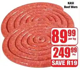 Boxer Superstores KASI Beef Wors offer