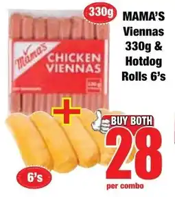 Boxer Superstores MAMA'S Viennas & Hotdog Rolls offer