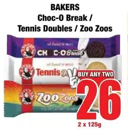 Boxer Superstores BAKERS Choc-O Break/ Tennis Doubles/ Zoo Zoos offer