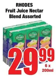 Boxer Superstores RHODES Fruit Juice Nectar Blend Assorted offer
