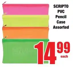 Boxer Superstores SCRIPTO PVC Pencil Case Assorted offer