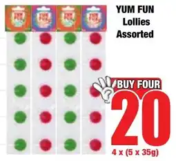 Boxer Superstores YUM FUN Lollies Assorted offer