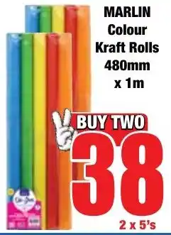 Boxer Superstores MARLIN Colour Kraft Rolls offer