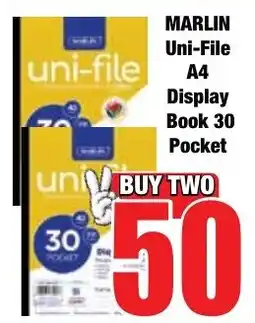 Boxer Superstores MARLIN Uni-File A4 Display Book 30 Pocket offer