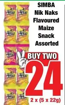Boxer Superstores SIMBA Nik Naks Flavoured Maize Snack Assorted offer