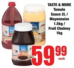 Boxer Superstores TASTE & MORE Tomato Sauce/ Mayonnaise/ Fruit Chutney offer