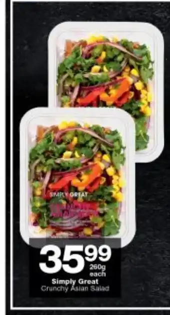 Checkers Simply Great Crunchy Asian Salad 260g offer