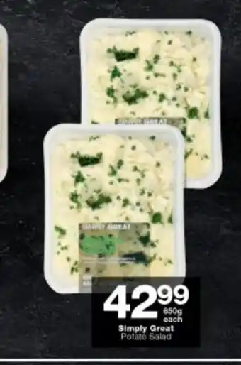 Checkers Simply Great Potato Salad 650g offer