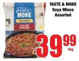 Boxer Superstores TASTE & MORE Soya Mince Assorted offer