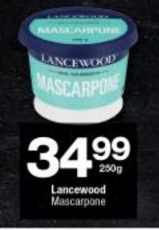 Checkers Lancewood Mascarpone 250g offer