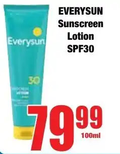 Boxer Superstores EVERYSUN Sunscreen Lotion SPF30 offer