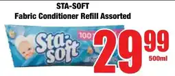 Boxer Superstores STA-SOFT Fabric Conditioner Refill Assorted offer