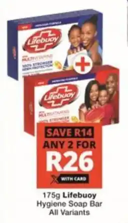 Checkers Hyper Lifebuoy Hygiene Soap Bar All Variants offer